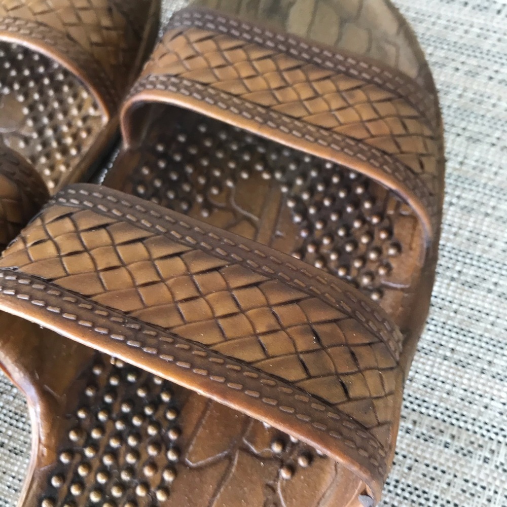 Imperial Sandals Hawaii Rubber Sandals Brown Size 9 - Picture 5 of 7